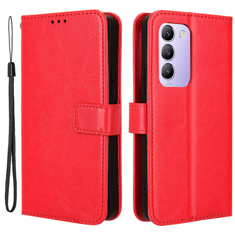 For vivo Y200e 5G / V40 SE 5G / Y100 5G (Indonesia) / V30 Lite 4G / T3 5G / Y100 4G / V30 SE 5G Case Leather Wallet Phone Cover For vivo Y200e 5G / V40 SE 5G / Y100 5G (Indonesia) / V30 Lite 4G / T3 5G / Y100 4G / V30 SE 5G Case Leather Wallet Phone Cover